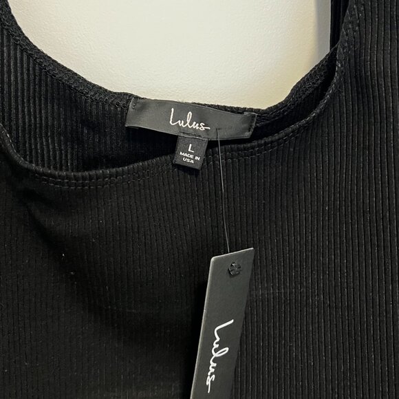 Lulus Set For Life Black Ribbed Bodycon Two-Piece Midi Dress - Picture 2 of 3